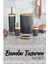 5'li Banyo Seti Bambu Design Antrasit 1