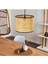 Modern Rattan Boheme Tasarım Salon Mutfak Oturma Odası Avize Doğal Hazeran Tekli Avize Hasır 25 cm 5