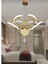 Venüs Tek Toplu Gold Kaplama Taçlı- Kristal- Modern 3 Renk Ledli -Salon-Mutfak - Hol- Avize 2