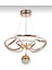 Venüs Tek Toplu Gold Kaplama Taçlı- Kristal- Modern 3 Renk Ledli -Salon-Mutfak - Hol- Avize 4