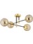 Maral 4lü Siyah Gold Bal Camlı Modern Koridor Mutfak Salon Retro Avize 3