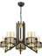Sarp 5 Li Modern (Siyah Gold) Bal Camlı Salon Yatak Odası Mutfak Genç Odası Avize 2