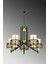 Sarp 5 Li Modern (Siyah Gold) Bal Camlı Salon Yatak Odası Mutfak Genç Odası Avize 3