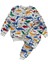 Erkek Çocuk Pamuklu 2 Iplik Beyaz Dinazor Desen Pijama Takımı 4