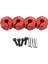 4 Parça Rc Araba Altıgen Tekerlek Göbekleri Yükseltme Parçaları SCX10 CC01 Wraith 9mm Kırmızı (Yurt Dışından) 1