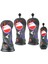 4x Fashion Golf Club Head, Sayı Tag Unisex Cup Siyah ile Ahşap Headcover'ı Kapsar (Yurt Dışından) 2
