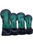 4pcs Golf Baş Kapakları Golf Kulüpleri Için Uzun Boyunlu Polar Astarlı Golf Sürücüsü Başı Siyah (Yurt Dışından) 4