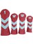 4x Yedek Golf Baş Örtüsü 460CC Fairway Wood Hibrit Baş Örtüsü Set Kırmızı (Yurt Dışından) 2