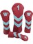 4x Yedek Golf Baş Örtüsü 460CC Fairway Wood Hibrit Baş Örtüsü Set Kırmızı (Yurt Dışından) 3