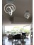 Modern Huracan Plafonyer Tavan LED Avize Oturma Odası Hol Antre Mutfak Salon LED Avize Antrasit Füm 1
