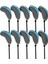 10 Golf Ütüler Golf I Kılıfı Set Golf Kulübü Başlıkları Fairway Woods Golf Için Gri Mavi (Yurt Dışından) 2