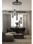 Natali 5 Li Yuvarlak Siyah Modern Kristalli, Taşlı Modern Tasarım Kristal Salon Sarkıt Avize 1