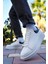 Beyaz Siyah Erkek Günlük Casual Bağcıklı Tabanlı Sneaker Spor Ayakkabı VALENDO-5141 1