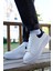Beyaz Siyah Erkek Günlük Casual Bağcıklı Tabanlı Sneaker Spor Ayakkabı VALENDO-5141 5