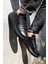 Siyah Erkek Günlük Casual Bağcıklı Tabanlı Sneaker Spor Ayakkabı VALENDO-5141 2
