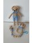 Mavi Ayıcık Emzik Seti Amigurumi Örgü Oyuncak 1