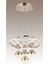 Venüs 4 Toplu Rose Gold Kaplama 3 Renk Ledli Kristal Taç Lı Salon - Oturma Odası- Salon -Led Avize 3