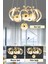 Mina Gold 3+1 Ledli Üç Renk Kristal Taşlı Avize 1