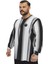 Oversize Çizgili Sweatshirt Bgsm 4742 2