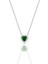 14 K White Gold Kaplama 925 Ayar Gümüş Zümrüt Kalp Kolye 1