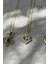 14 K Gold Kaplama 925 Ayar Gümüş Sıvama Kafes Beyaz Baget Kolye 5