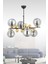 Melisa 6 Lı Modern (Siyah Gold) Füme Glop Camlı Salon Yatak Odası Mutfak Genç Odası Avize 1