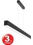 Lineer 80CM ( Siyah Kasa, Beyaz Işık) Ledli Sarkıt Modern LED Avize, Salon, Mutfak, Lineer Avize 1