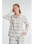 Kare Desenli Pamuklu Gömlek Pijama Takımı 2