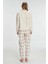 Fermuarlı Uzun Kol Sweatshirt Pantolon Takım Viskon ve Pamuklu Pijama Takımı 2