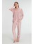 Uzun Kol V Yaka Sweatshirt ve Pantolon Takım Pijama Takımı 1