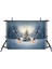 Büyüleyici Işıklarla Süslenmiş Kış Ormanı Çam Ağacı Stüdyo Fonu 200X150CM 2