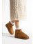 Mely Taba Süet Kalın Tabanlı Içi Kürklü Kadın Bot 3