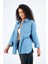 Kadın Cepli Oversize Gabardin Gömlek Ceket 3