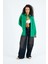 Kadın Cepli Oversize Gabardin Gömlek Ceket 2