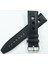 Bizon Siyah Gerçek Deri Saat Kordonu 24MM Spor Delikli Saat Kayışı 2