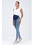 Hamile Esnek Karın Bantlı Mom Fit Kot Pantolon Mavi 1