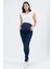 Hamile Esnek Karın Bantlı Beli Ayarlanabilir Skinny Kot Pantolon Lacivert 1