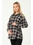 Hamile Uzun Kollu Düğmeli Ekose Gömlek Siyah 2