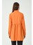 Hamile Önü Kısa Arkası Uzun Keten Gömlek Turuncu 4