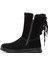 Kadın Siyah Fermuarlı Süet Bot 24WFE252510 2