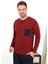 Erkek Uzun Kol Penye Bordo Pijama Takımı 6861 5