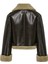 Onlverona Faux Bonded Jacket Kahverengi Kadın Deri Mont 15322434 4