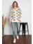 Kare Desenli Oversize Triko Hırka 1905 1