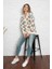 Kare Desenli Oversize Triko Hırka 1905 2