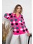 Kare Desenli Oversize Triko Hırka 1905 3