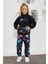 Kız Çocuk Boya Baskı Detaylı Kapşonlu Takım 1