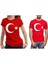 Unisex Kırmızı Türk Bayraklı Kısa Kol T-Shirt 1