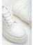 Nesvina Kadın Gizli Topuk Beyaz Sneaker 3