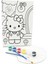 Holla Kitta Minik Ressam Seti 20 x 30 cm Önçizimli Tuval 2 Adet Fırça Palet ve Boya 2