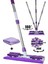 Mor Mandallı Mop - Mikrofiber Bezli, Teleskopik Saplı ve Yedek Bez Çok Amaçlı Temizlik Seti 4